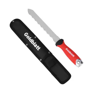 #fathersdaygift Goldblatt Insulation Knife, 8 Inch Stainless Steel Blade - Serrated Sharp Double Side Insulation Cutter Tool for Cutting Heat Material, Styrofoam - Rockwool Sod Cutter Lawn Repair Garden Knife