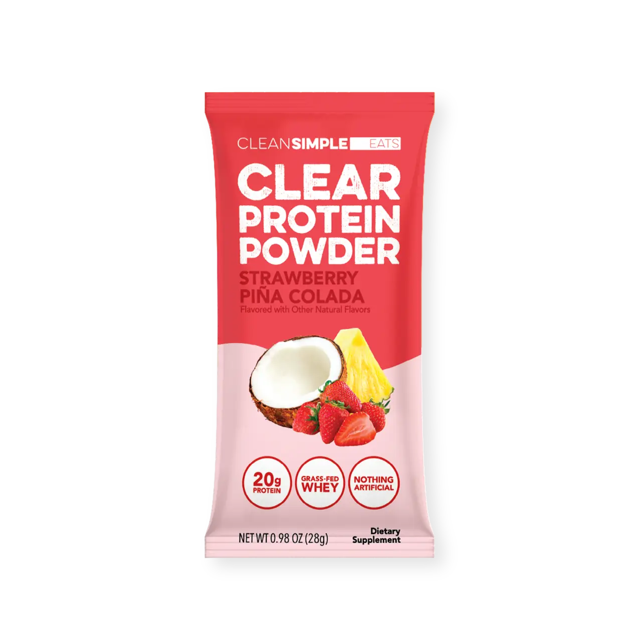Clear Protein Powder: Strawberry Piña Colada Single Serving Stick Pack (Tik Tok Exclusive)