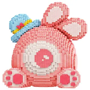 One-Eyed Cat Building Blocks Set (4,650 Pcs) 3D Micro Building Block Model, Pastel Art Collectible & Adorable Display Gift for Adults & Teens | YaoYaoPlay