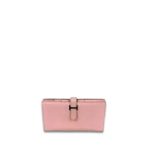 Pre-owned HERMÈS Leather Small Leather Goods Swift Pale Pink Bearn Wallet