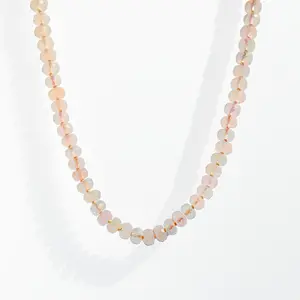 Rose Quartz Candy Bead Necklace
