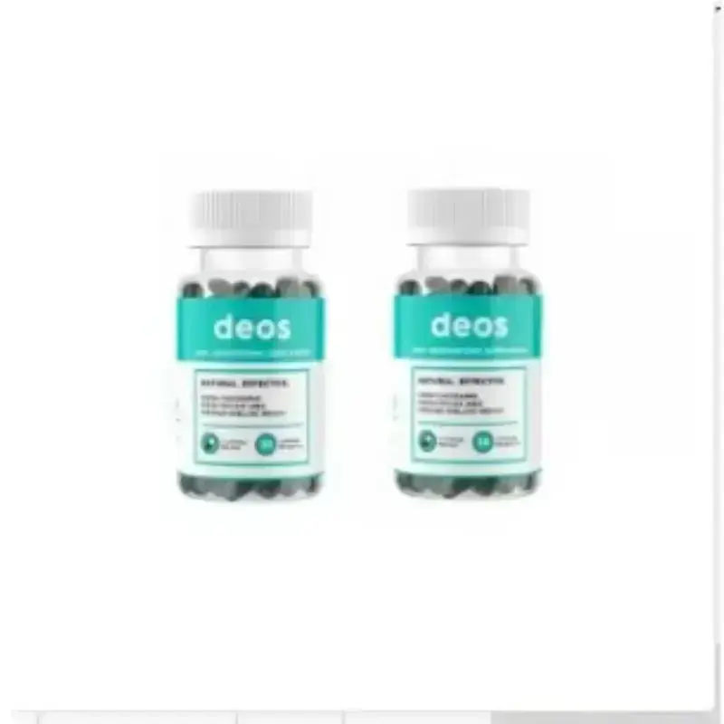 [2 Bottles]DEOS Internal Deodorant Supplement – Full Body Deodorizer for Gut Health, Skin Health, Detox & Digestion Support – Natural Odor Control Chlorophyll Pills for Head-to-Toe Freshness | 30 Capsules