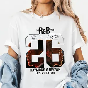 Raymond & Brown Tour 2026 Shirt, Vintage Concert Graphic Tee, Music Fan Tour Merch Tshirt, Retro Unisex Casual Streetwear Apparel Gift