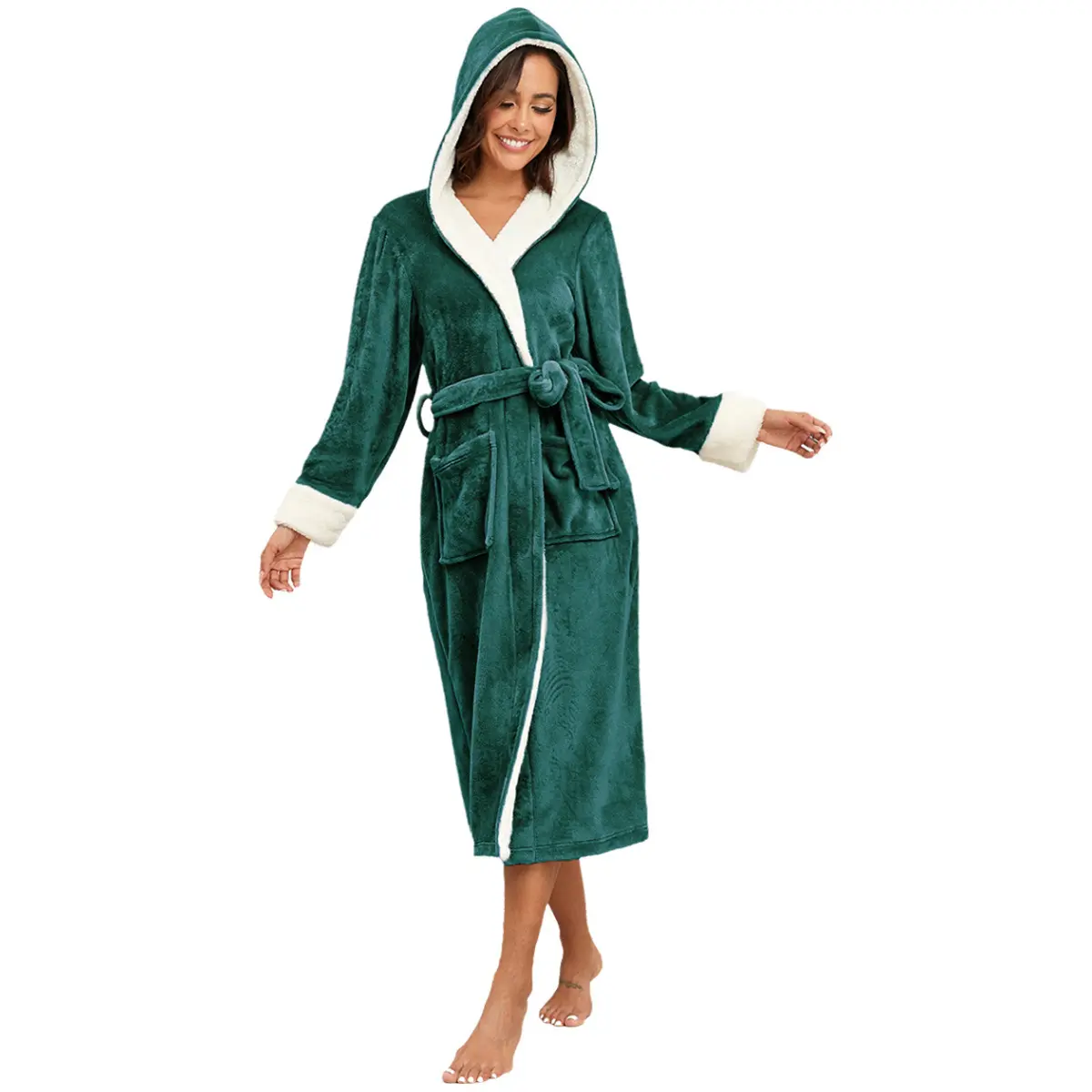 Hat robe color green