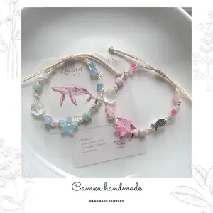 [NEW] Handmade Adjustable Bracelet – Starfish, Fish & Seashell Charms