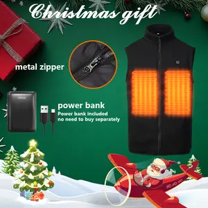 Rrtizan 2025 Unisex Heated Vest - Three-Level Temp Control, Heating Sheets, 10000mAh Battery, Ideal for Winter Sports, Skiing, Hunting, Daily Commute, Valentine's Day, Father's Day, Christmas Gift - Lightweight Heated Jacket