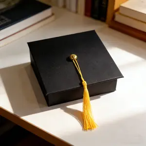 Graduation Cap Shaped Gift Box Mortarboard Design Creative Souvenir Favor Box Grad Ceremony Keepsake Storage Box Party Decorative Candy Jewelry Box Class Of Grad Gifts For Friends Family Alumni Graduates