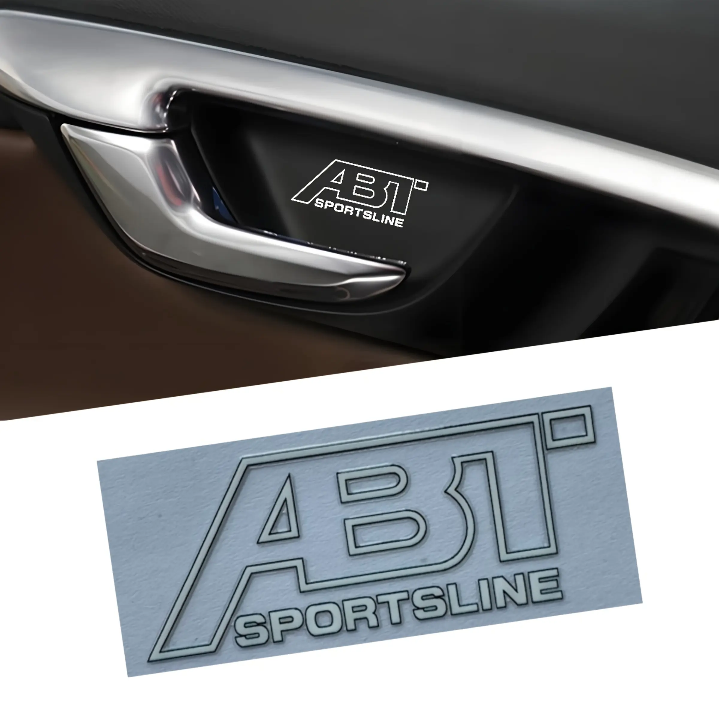 2PCS ABT Sportsline car badge stickers for Volkswagen VW Audi Seat Skoda vehicle styling decorative stickers