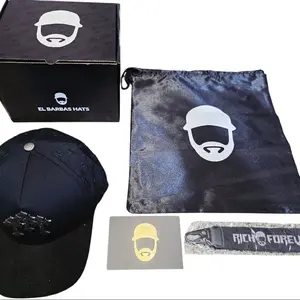 BARBAS HATS  x Rich The Kid (Chrome BLACKOUT)FULL SET Box Premium Limited Edition