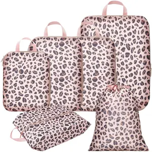 Lightweight Compression Packing Cubes Set for Travel - Portable Zip Travel Storage Organizers Travel Set for Carry on Suitcases