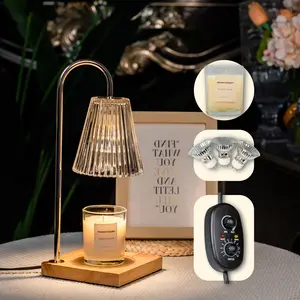 Marycele Candle Warmer Lamp, Electric Candle Lamp Warmer, Gifts for Mom, Bedroom Home Decor Dimmable Wax Melt Warmer for Scented Wax with 2 Bulbs, Jar Candles, Valentines Day Gifts