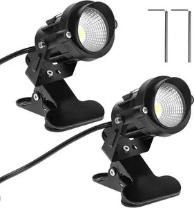 10W Clamp Spot Light Set – 2 Pack Adjustable Cool White Focused Beam for Display, Plants & Artwork