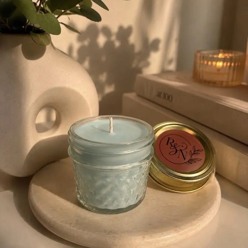 4oz Soy Wax Mason Jar Candle - Fragranced Aroma Scent Candle for Home Decoration & Relaxation, Fragrance, Cozy