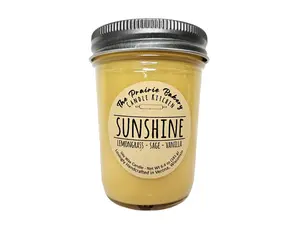 Sunshine | Scented Soy Wax Candle | Lemongrass Sage Vanilla Cheerful Scent | Housewarming Birthday Wedding Gift