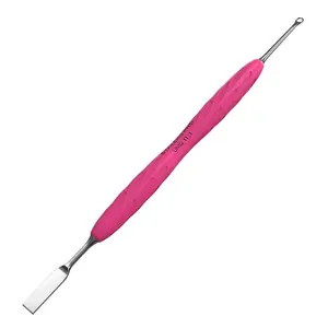 Staleks Pro UNIQ 11 Gummy Pusher Type 1 – Silicone Handle – Straight Flat and Loop Ends – For Manicure and Pedicure