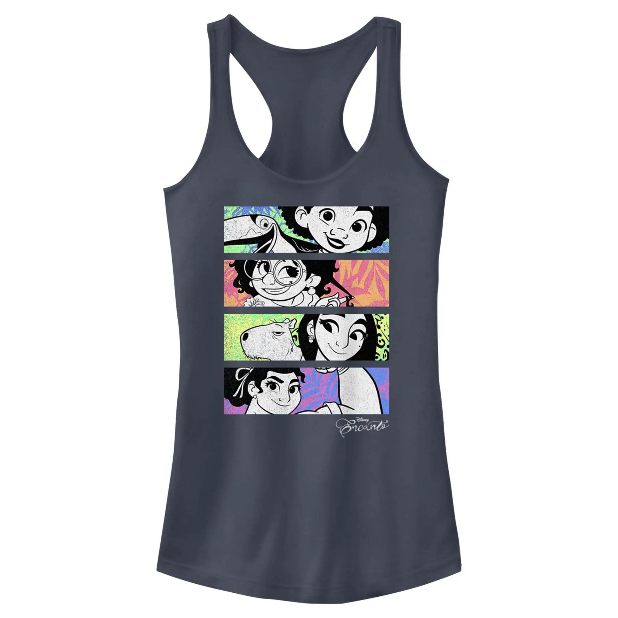 Juniors Womens Encanto Family Box Up Racerback Tank Top