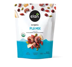 Elan Organic Fiji Mix, 4.8 oz, Non-GMO, Gluten-Free, Vegan, Kosher, Dried Fruits (Dried Goji Berries, Dried Cranberries), Superfood Infused Nuts (Blueberry Acai Cashews), Pumpkin Seeds