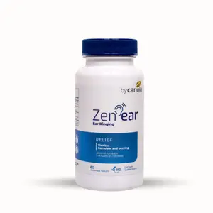 Zen Ear Tinnitus Relief – Chewable Tablets with Ginkgo Biloba, Vitamin C, Zinc, B-Complex & Antioxidants | 60 Tablets