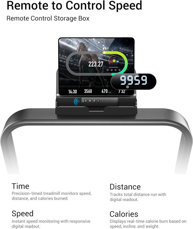 UMAY Treadmill with 15% Incline, 4-In-1 Portable Foldable Under Desk Treadmills for Home and Office, 2.5 HP Quiet Walking Pad with 300 LBS Capacity