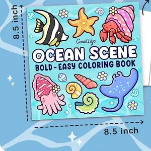 Ocean Scene: Coloring Book for Adults and Kids, Bold and Easy Designs for Relaxation with Sea Life (Bold & Easy Coloring)