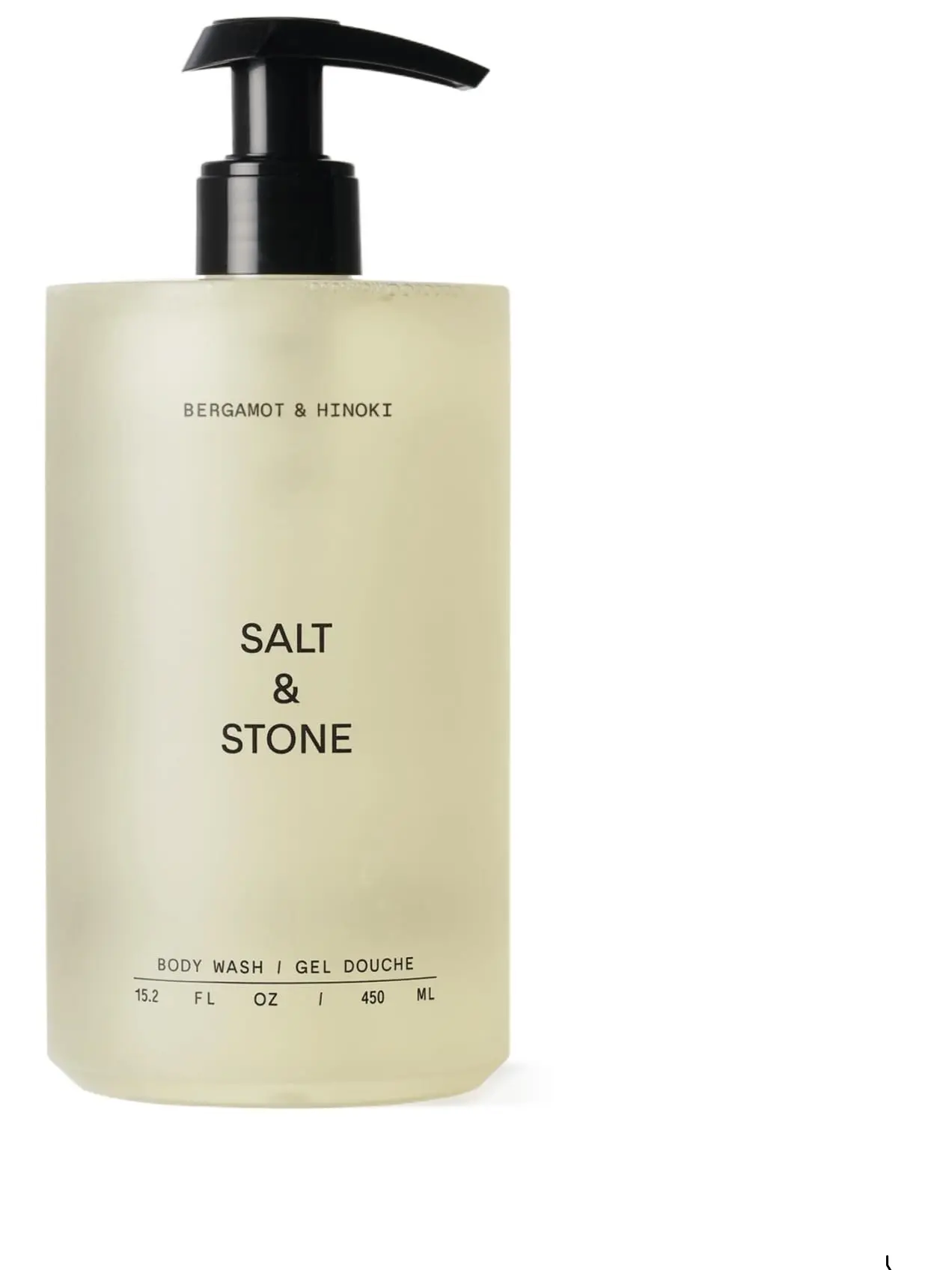 Salt & Stone Body Wash for Women & Men, Bergamot & Hinoki 15.2 fl oz | Shower Gel, Sulfate-Free, Paraben-Free, Dye-Free, Vegan, Hydrating & Moisturizing with Antioxidants, Vitamin C, Niacinamide