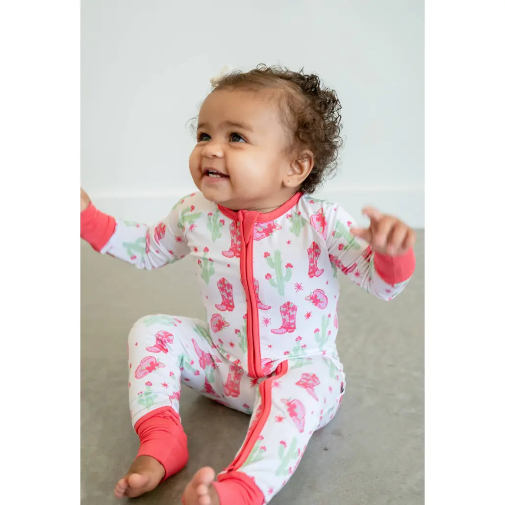 Cactus Cowgirl Zippy Convertible Bamboo romper