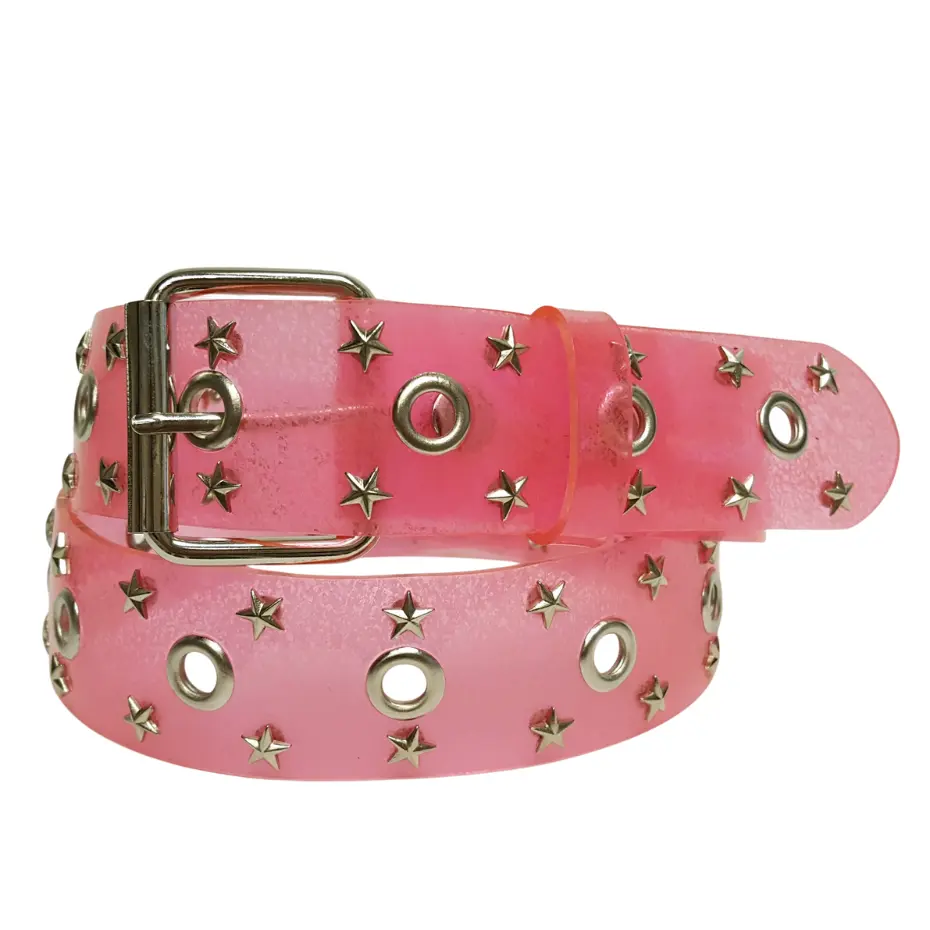 Fun Candy Color Studded Jelly Belt