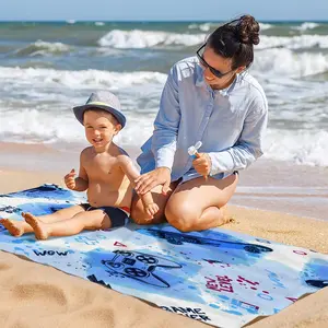 Gamer Oversized Beach Towel (1 Piece), Gaming Controller & Skateboard Print UV Protection Beach Towel, Ideal Gift for Gamers, Teens & Kids
