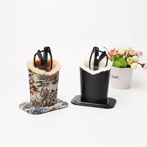 Eyeglasses Holder Stand – Vegan Leather Glasses Organizer with Soft Lining for Desk