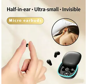 BY, Mini Invisible Ultra-Slim Hidden Earbuds Bluetooth airpad 5.4 | True Wireless Sports Noise Cancelling Gaming Headset for Small Ear Canals Micro Electronic Sleep Headphones