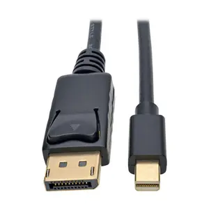 Tripp Lite series Mini DisplayPort to DisplayPort Adapter Cable, 4K (M/M), DP Latching Connector, Black, 10 ft. (3.1 m)