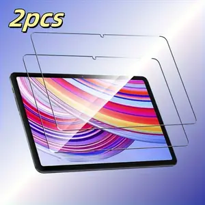 2-piece set suitable for Redmi Pad 10.61-inch tablet screen protector and case set, 9H hardness scratch resistant tempered glass, smooth surface with precise camera openings, anti-collision and scratch resistant, compatible with Redmi Pad tablet