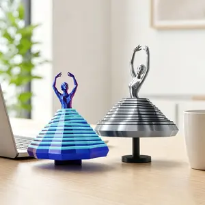 3D Printed Ballet Girl Stress Relief Ornament, Rotating Finger Dancer, Perfect Gift for Friends and Besties, Unique Relaxation Tool