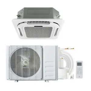 18000 BTU Ceiling Cassette Mini Split AC & Heat Pump, 20.5 SEER2, 360° Airflow, WiFi, 230V, 25FT Kit