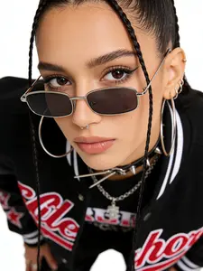 New Vintage Square Metal Sunglasses, Trendy Queen Style Glasses, Holiday Gift, Couple Eyewear, Fashion Accessories