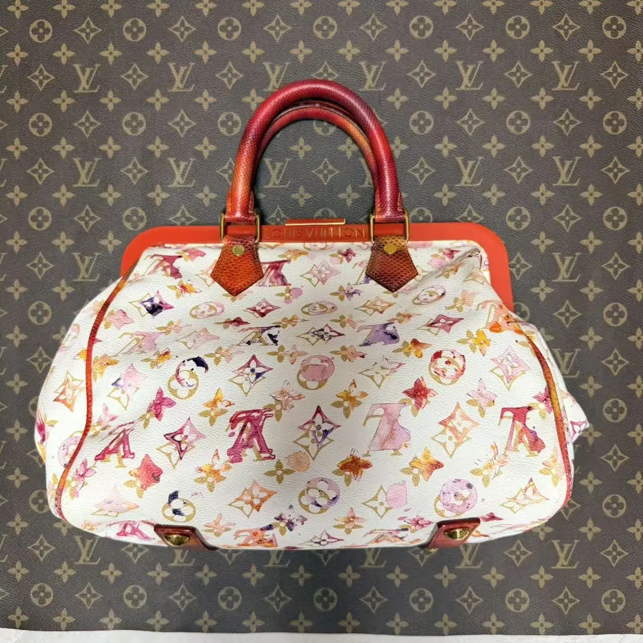 Pre-owned Louis Vuitton x Richard Prince Aquarelle Watercolor Frame Speedy 30, Limited Edition