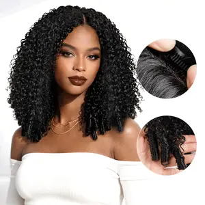 QVR Burmese Curly V Part Wigs Human Hair Beginner Friendly No Leave Out