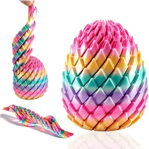 2pcs Twisty Fidget Egg, 3D Printed Slippery Egg Fidget, Easter Egg Stuffers for Teens Kids, Easter Basket Stuffers Essentials