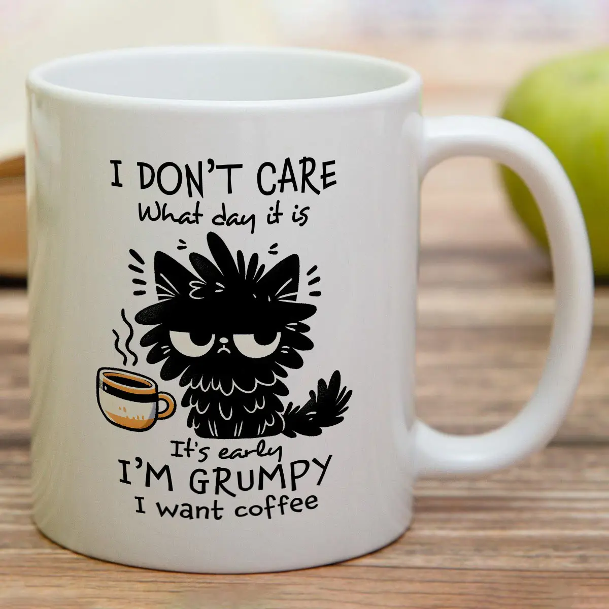 Cat Themed 11oz Ceramic Coffee Mug, Daily Cup For Home & Office, Seasonal Drinkware For Summer Winter, Birthday & Holiday Party Gift