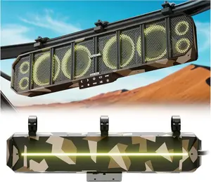 GoHawk 25" UTV Sound Bar, 8-Speaker ATV, Motorcycle Audio with RGB Lighting, Bluetooth & USB/AUX – Outdoor Vehicle Audio System, Waterproof 800W Peak Power, Wireless Connectivity, Weatherproof