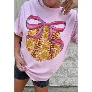 Floral Softball Graphic Top