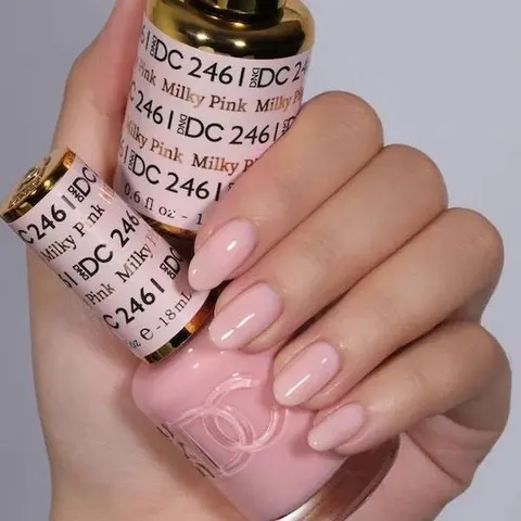 DND DC 2461 MILKY PINK Gel and Lacquer Duo nail care nail art sheer color