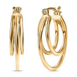 Eternal Loop Earrings in 18K Yellow Gold Plated Bronze