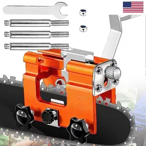12–20 Inch Chainsaw Sharpening Jig Tool Kit, Heavy-Duty Aluminum Alloy Hand Crank Sharpener, Fast Accurate Tooth Sharpening for Gas, Electric and Hydraulic Saws
