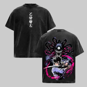 Vintage Yuta Okkotsu Rika Special Grade Sorcerer JJK Jujutsu Kaisen Oversized Graphic Tee Heavyweight Acid Wash Cotton Double Printed T Shirt Y2K Streetwear Gym Pump Cover Japanese Anime Manga Dark Aesthetic Grunge Outfits Gift Unisex