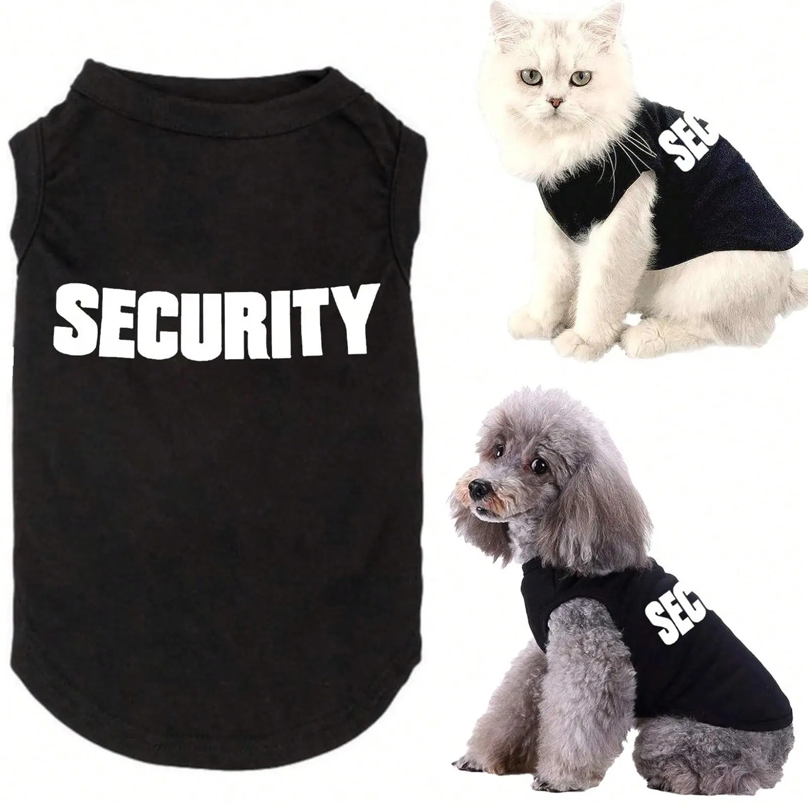 Letter Print Pet Vest, 1 Count Breathable Pet Clothes, Pet Security Clothes, Summer Pet Clothing for Dogs & Cats, Dog & Cat Clothing Supplies, Puppy Clothes