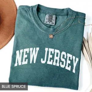 Comfort Colors New Jersey Shirt, State of New Jersey Shirt, Travel Shirt for him or her, Cute New Jersey TShirt, Vintage Retro NJ Trip tee