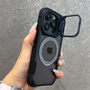 Magnetic Stand iPhone Protective Case Cover for 17/16/15/14/13 Pro Max/pro/plus, Magsafe Compatible, Reinforced Corners, Shockproof, High Transparency, Durable