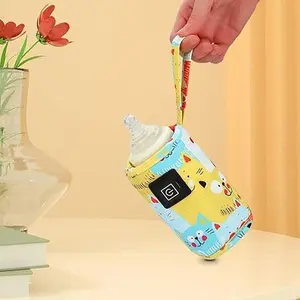Portable Insulated Baby Bottle Organizer Bag, USB, Travel Baby Bottle Storage Pouch,Baby bottle Organiser with insulated function Organiser bag