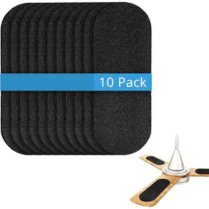 10 Pack Ceiling Fan for Blades, Activated Shell Carbon Air Purifier Pads, Easy-Stick Trap Dust, Odors, Pet Dander & Allergens, Unscented for Home Living Room